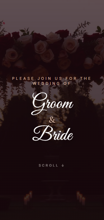 Vintage Romance invitation website preview